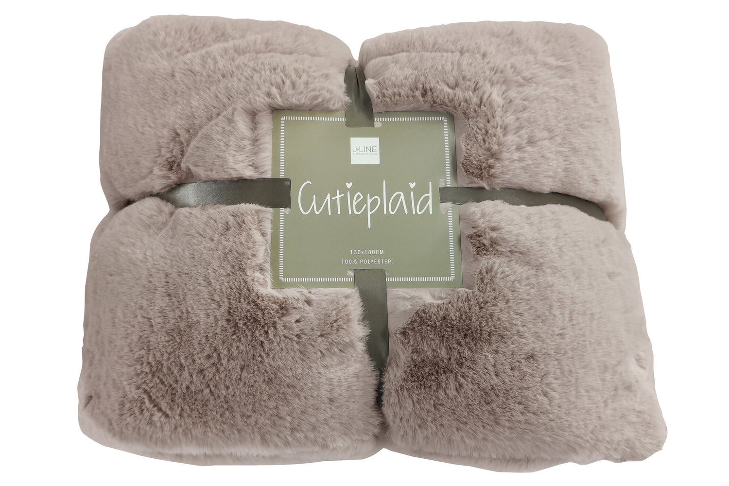 J-Line Plaid Cutie - Fleece Deken – Polyester – 180x130 cm – Muisgrijs