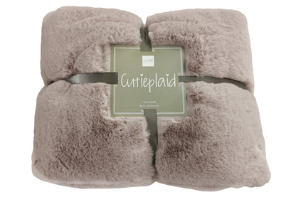 J-Line Plaid Cutie - Fleece Deken – Polyester – 180x130 cm – Muisgrijs