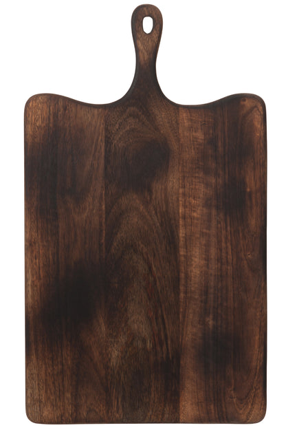 Snijplank Rechthoekig Hout Donkerbruin Extra Groot