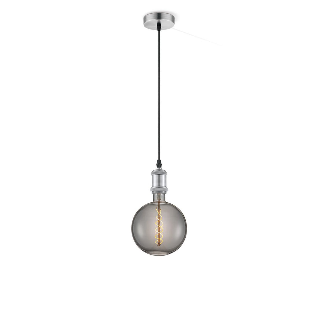 hanglamp chroom vintage - G180 - dimbaar E27 rook