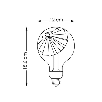 dimbare LED lamp Umbrella zilver G120 E27 5W 400Lm