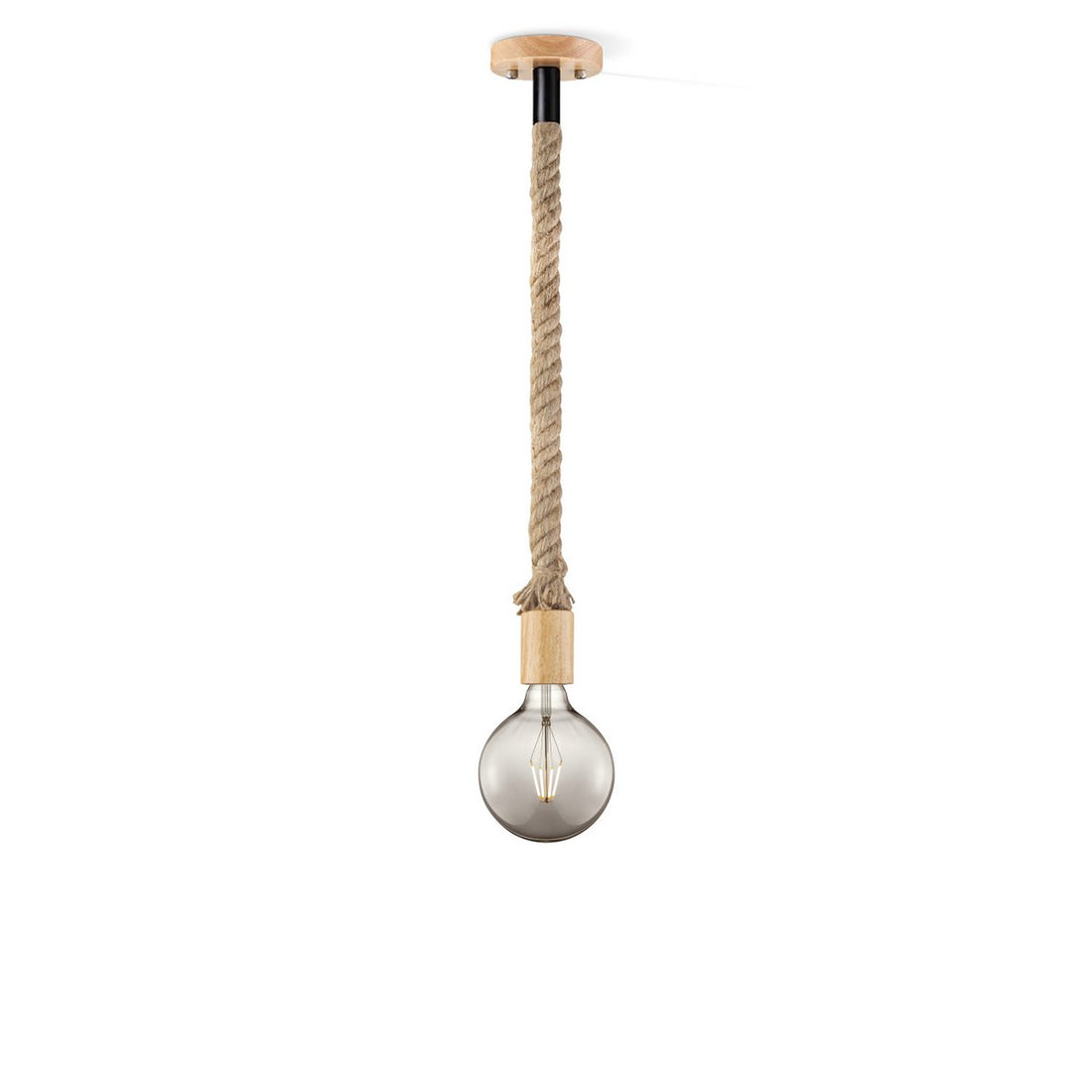 hanglamp Leonardo - G95 - dimbaar E27 rook