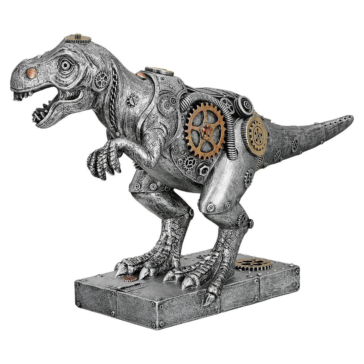 Skulptur Dino Steampunk T-Rex Dinosaurus, H.25 cm