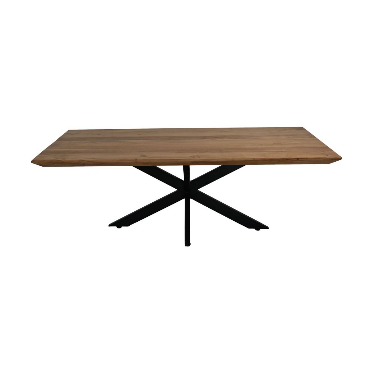 Rechthoekige salontafel Zurich - 130x75x44 - Naturel/zwart - Acacia/metaal