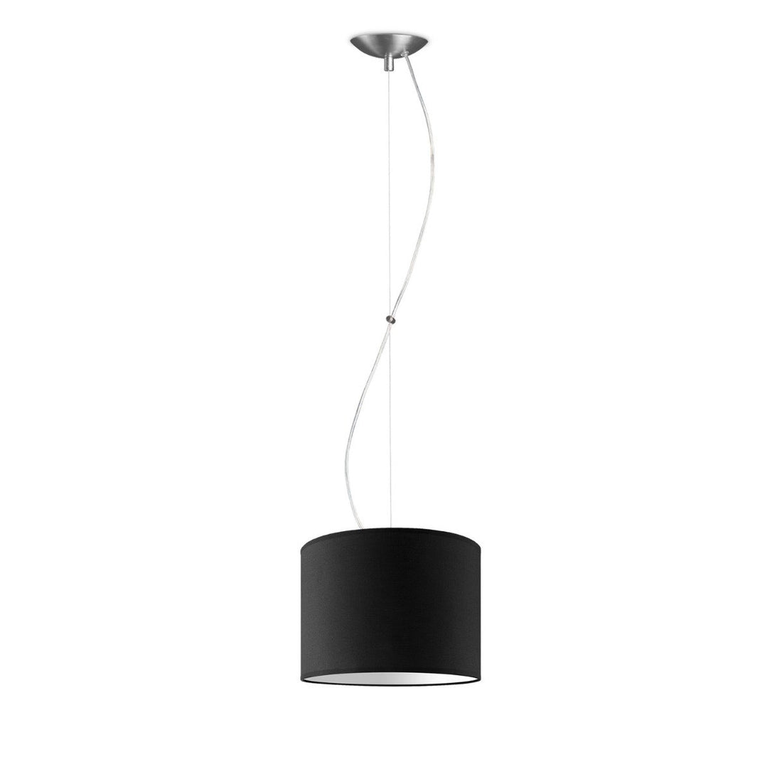 hanglamp Deluxe met lampenkap, E27, zwart, 25cm