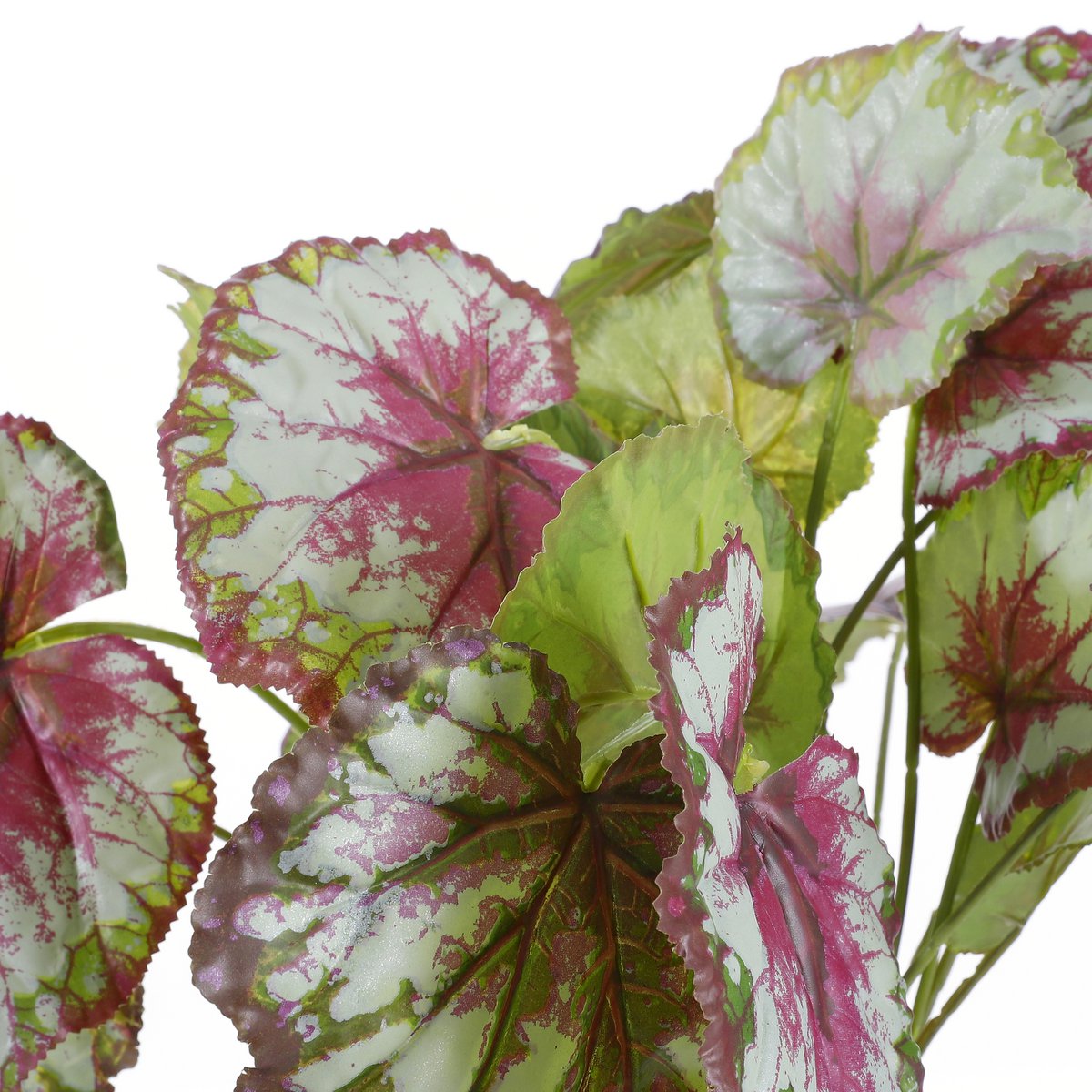 Begonia Kunstplant in Bloempot Stan - H40 x Ø38 cm - Rood