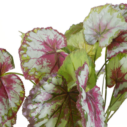 Begonia Kunstplant in Bloempot Stan - H40 x Ø38 cm - Rood