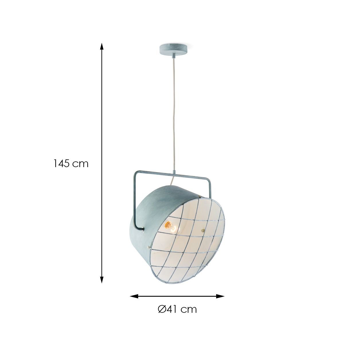 Hanglamp Clemento - Beton - 41x41x145cm