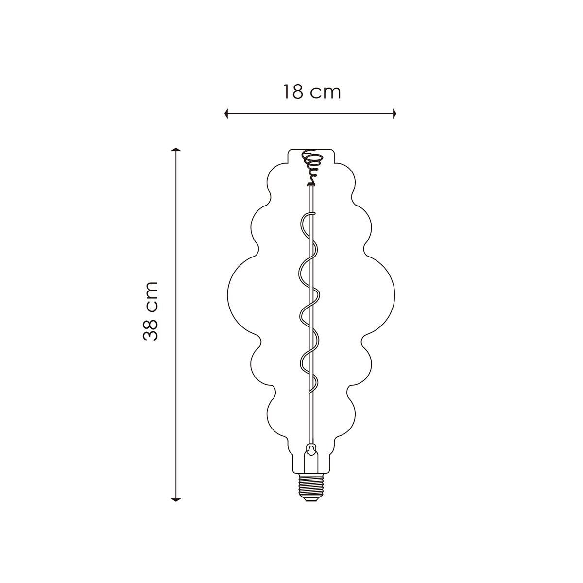 dimbare Led Cloud Spiraal E27 4W 280lm 2700k Amber