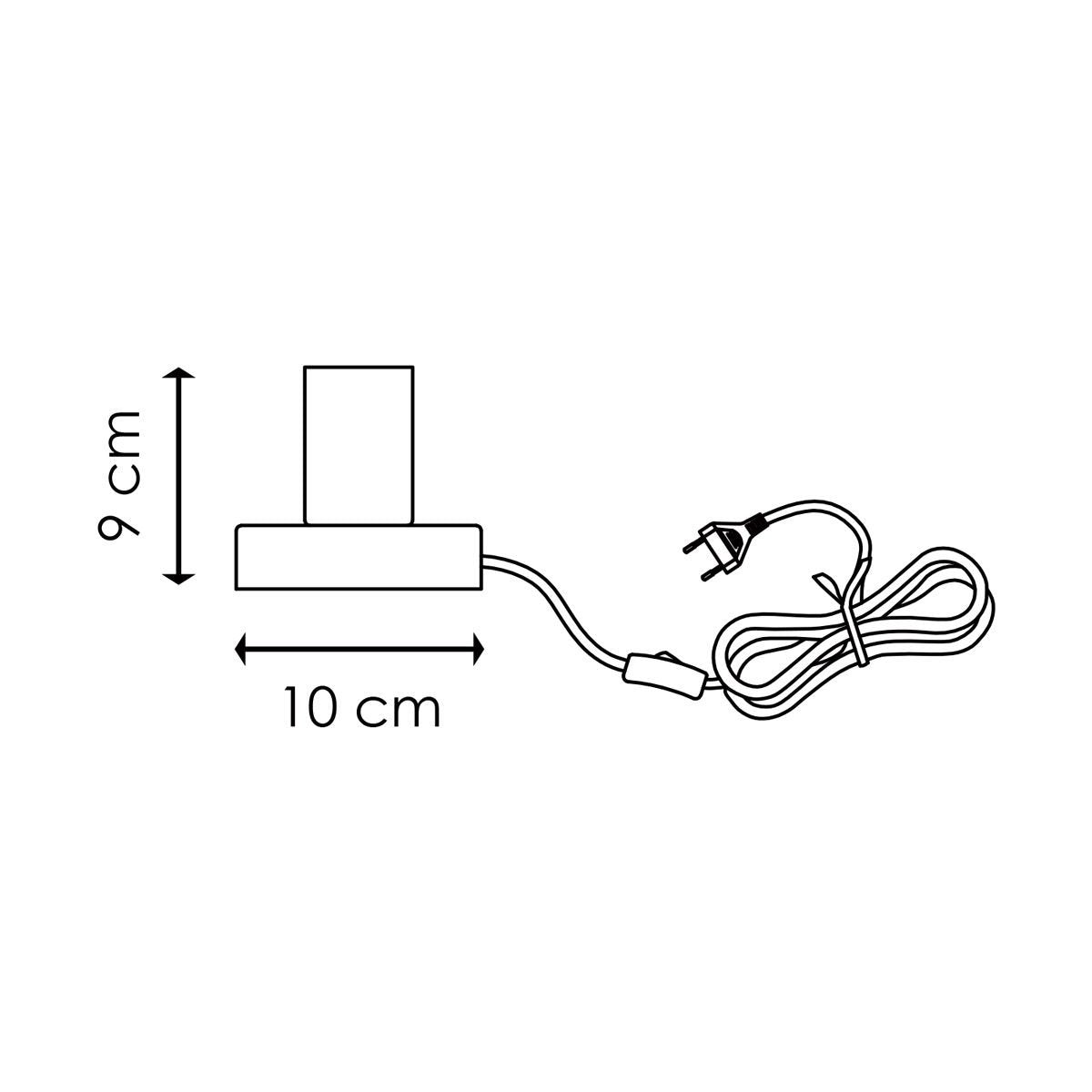 tafellamp Sten - Brons - 10/10/9cm bedlampje - Marmer