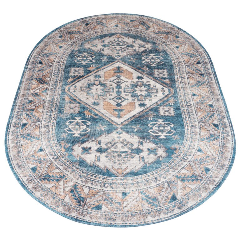 Vloerkleed Laria Blue 4 – Ovaal 200 x 290 cm