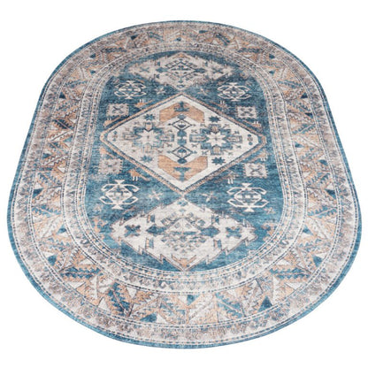 Vloerkleed Laria Blue 4 – Ovaal 200 x 290 cm