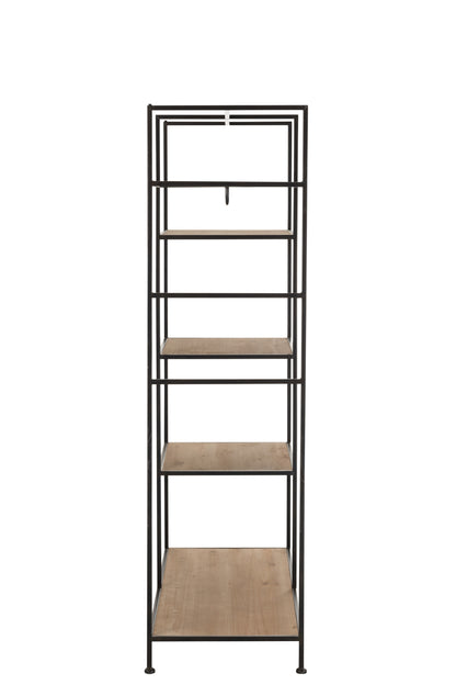Tekstlelrek Metaal/Hout Zwart