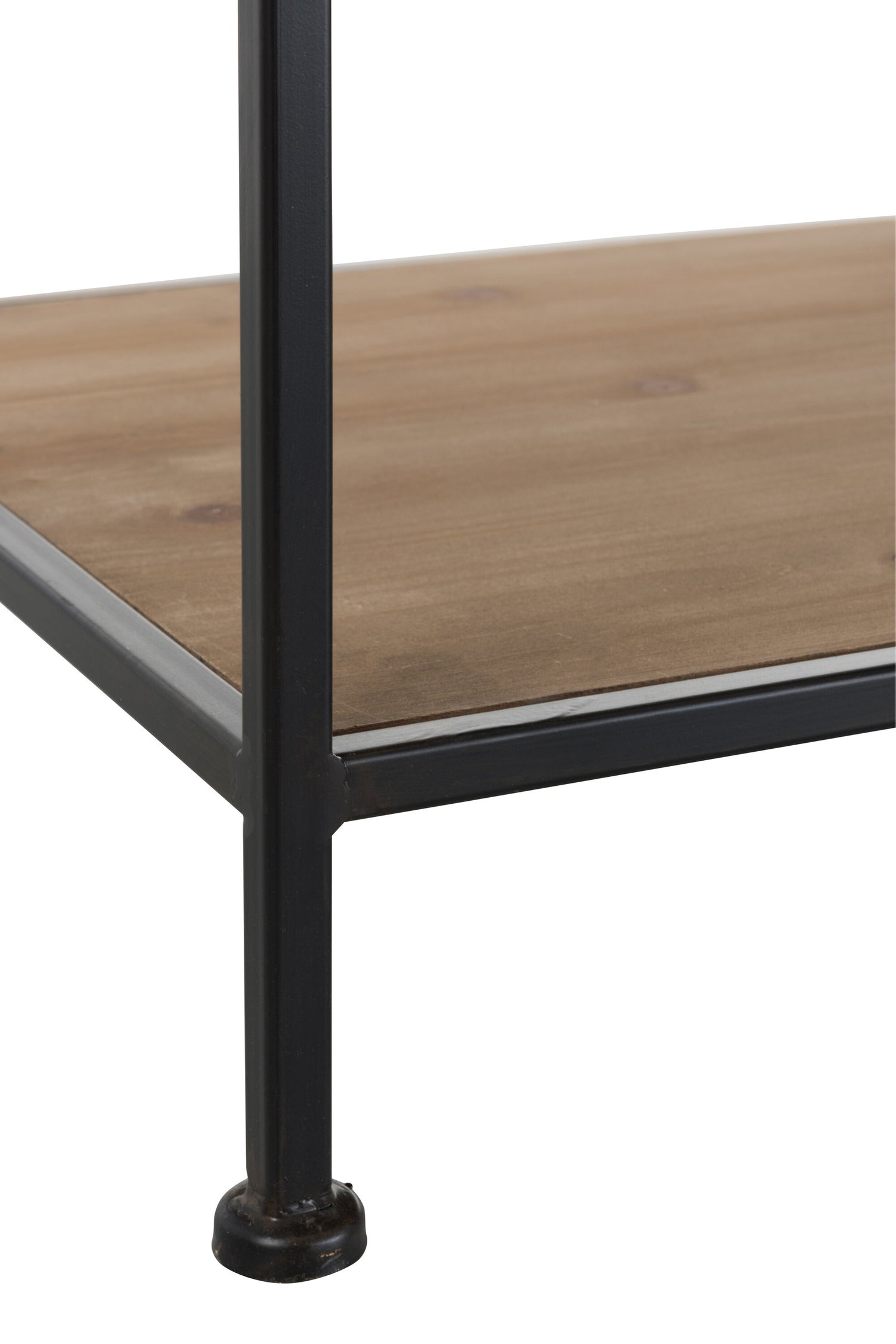 Tekstlelrek Metaal/Hout Zwart