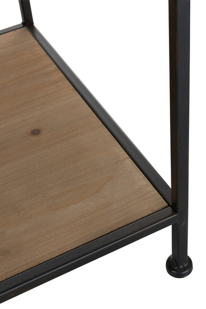Tekstlelrek Metaal/Hout Zwart