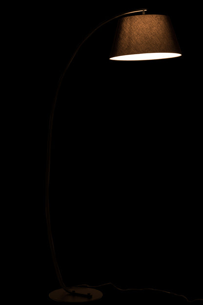 Lamp Staande Boog Metaal Zwart