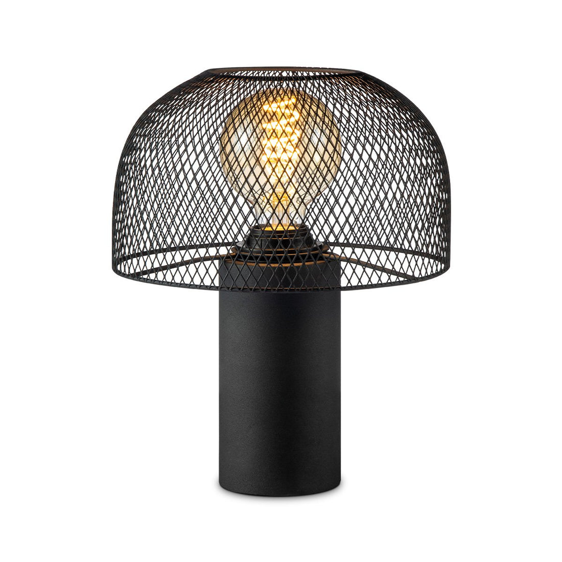 Moderne Tafellamp Mushroom Zwart - Bedlampje - Metaal