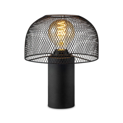 Moderne Tafellamp Mushroom Zwart - Bedlampje - Metaal