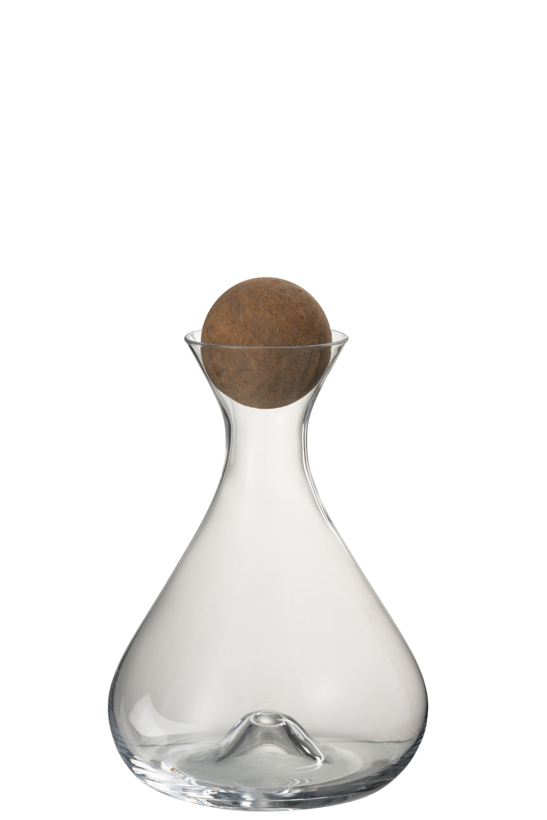 J-Line karaf + stop - glas/ kurk - transparant