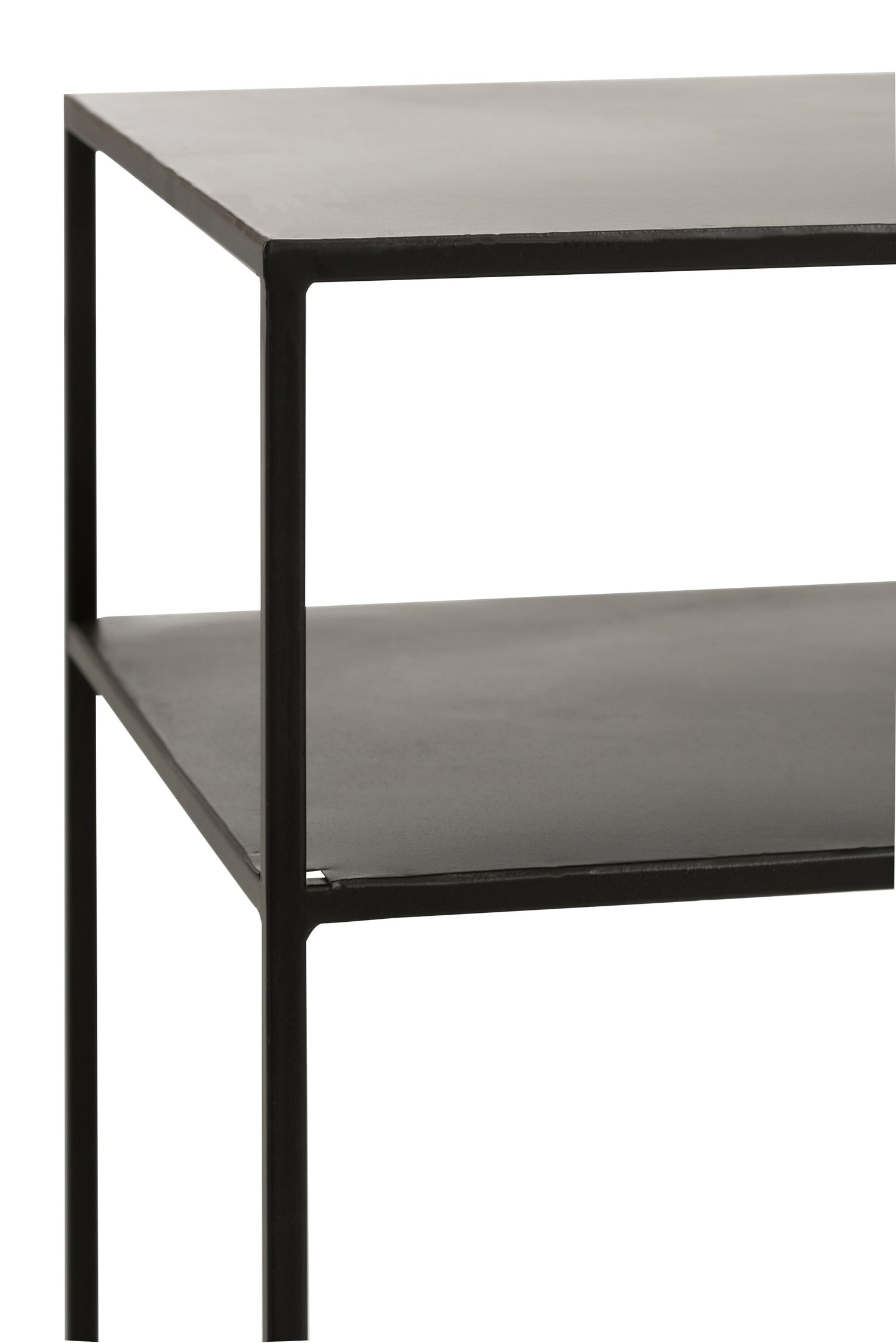 Console Rechthoekig 2 Planken Metaal Zwart