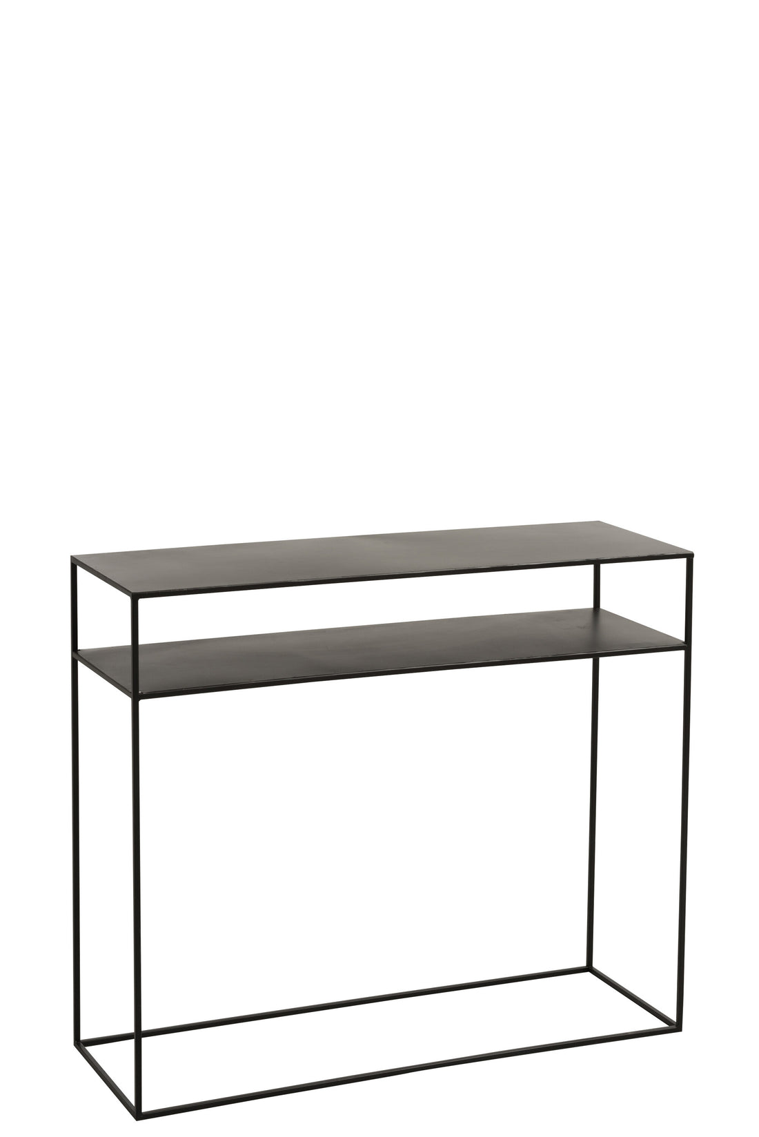 Console Rechthoekig 2 Planken Metaal Zwart