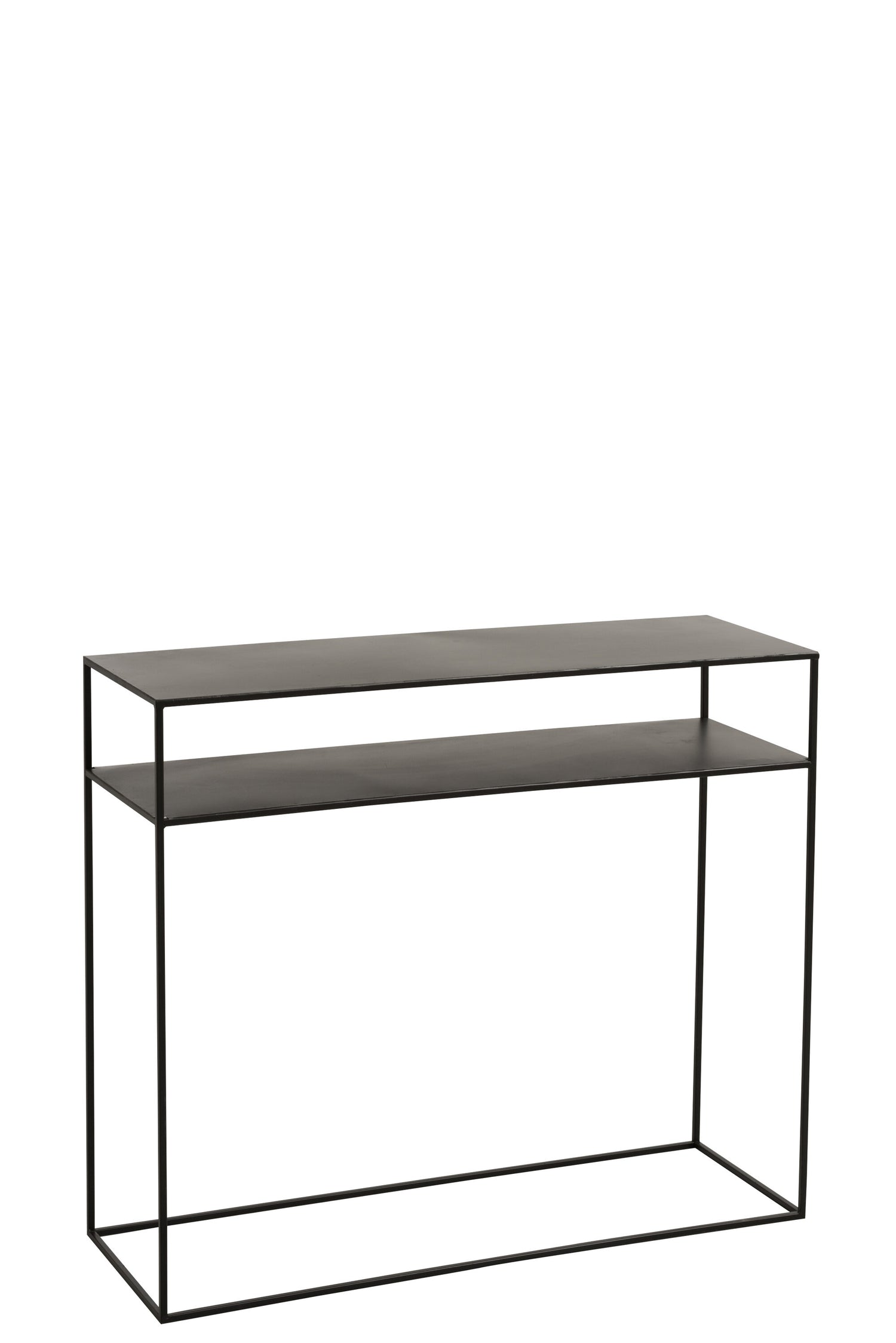 Console Rechthoekig 2 Planken Metaal Zwart
