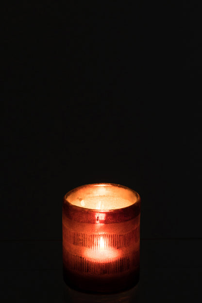 J-Line lantaarn Cilinder Glas Bruin Small