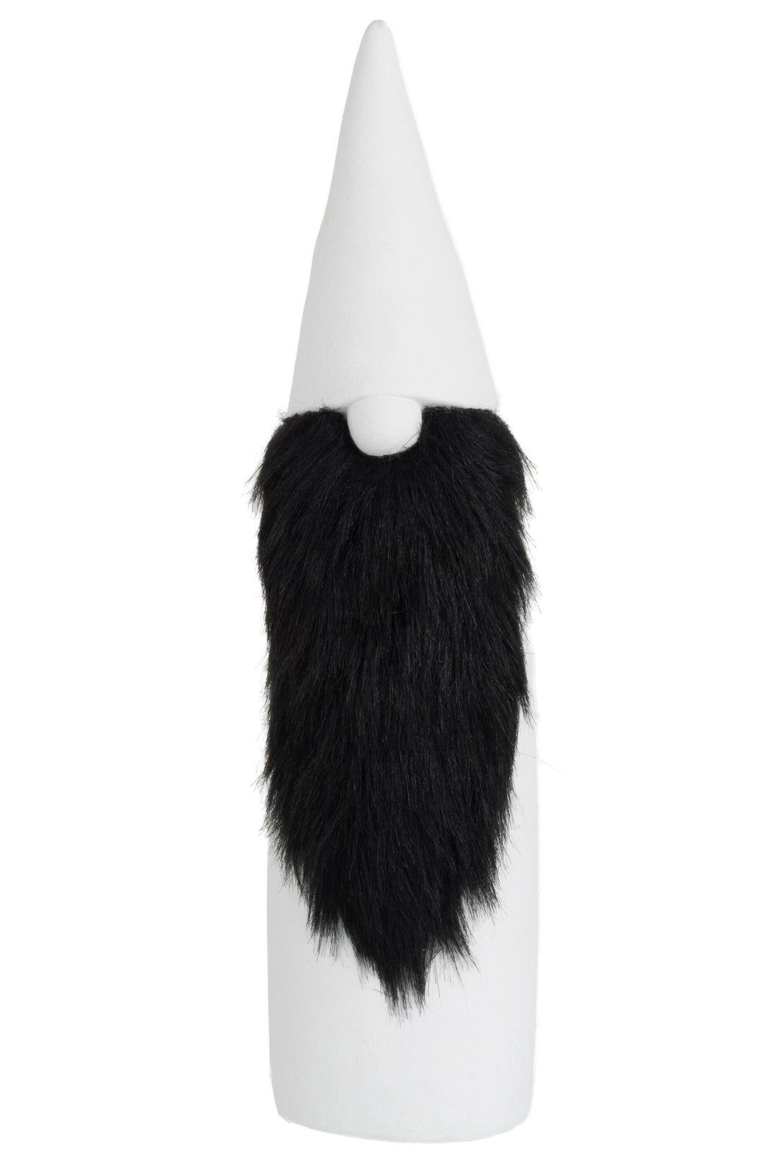 Kerstman Keramiek/Nepbont Zwart/Wit Groot