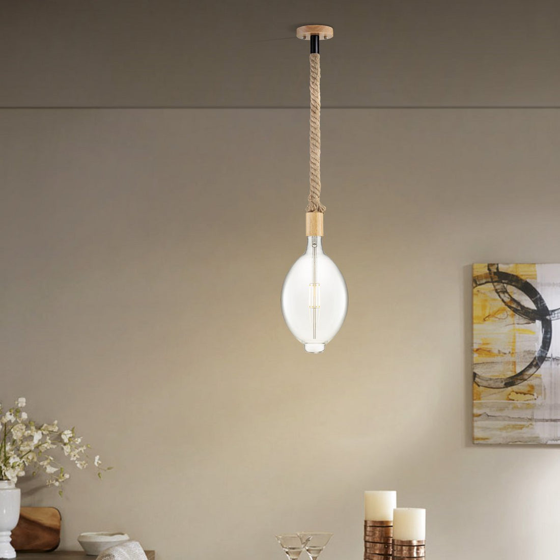 hanglamp Leonardo Ovaal - G180 - dimbaar E27 helder