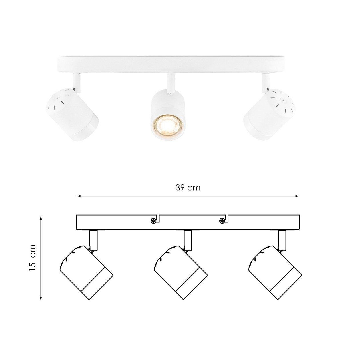 LED Opbouwspot Manu 3 - incl. dimbare LED lamp - wit