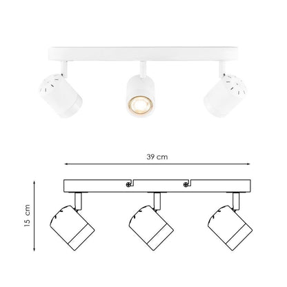 LED Opbouwspot Manu 3 - incl. dimbare LED lamp - wit