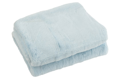 J-Line Plaid Cutie - Polyester – 180x130 cm – Lichtblauw