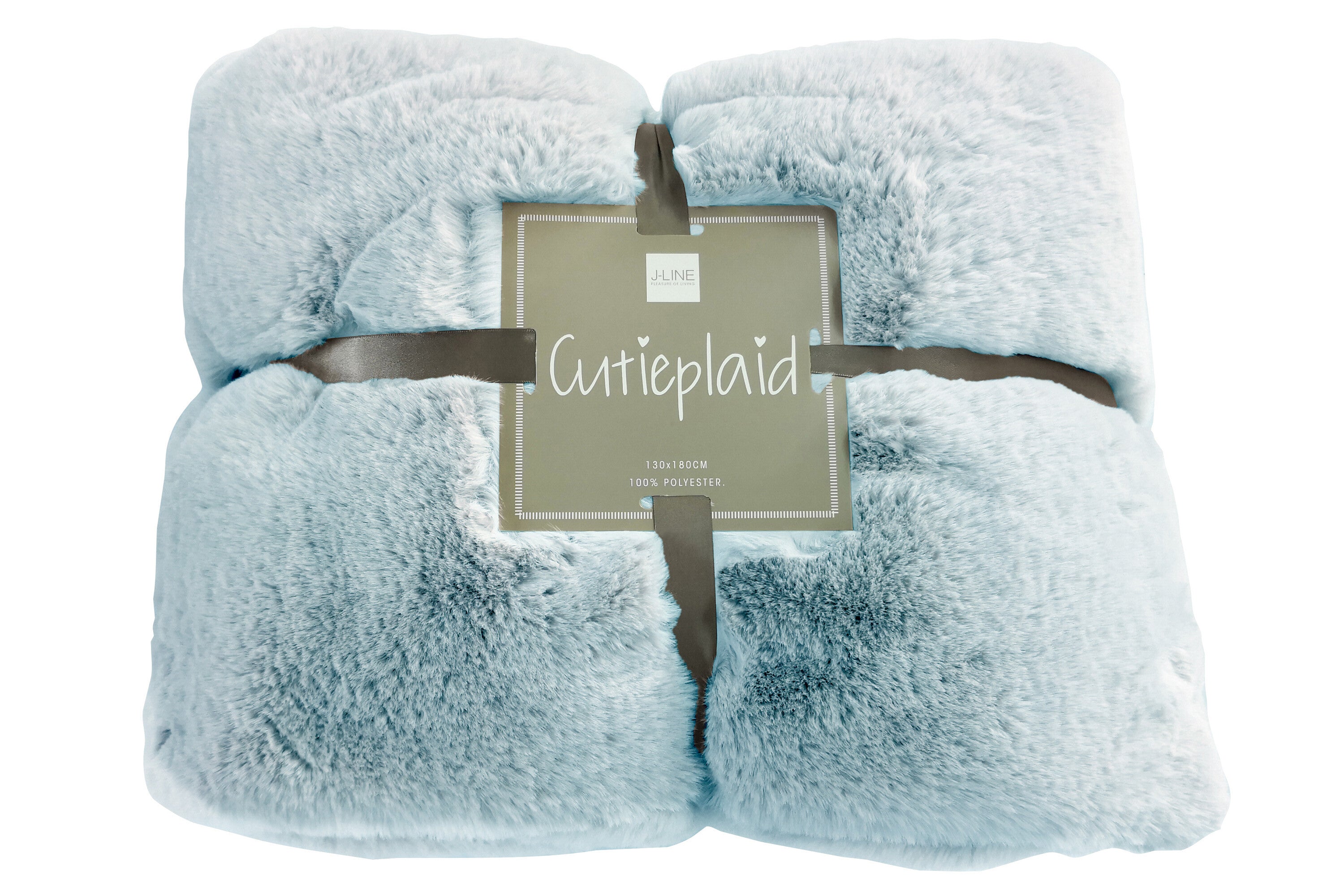 J-Line Plaid Cutie - Polyester – 180x130 cm – Lichtblauw