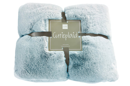 J-Line Plaid Cutie - Polyester – 180x130 cm – Lichtblauw