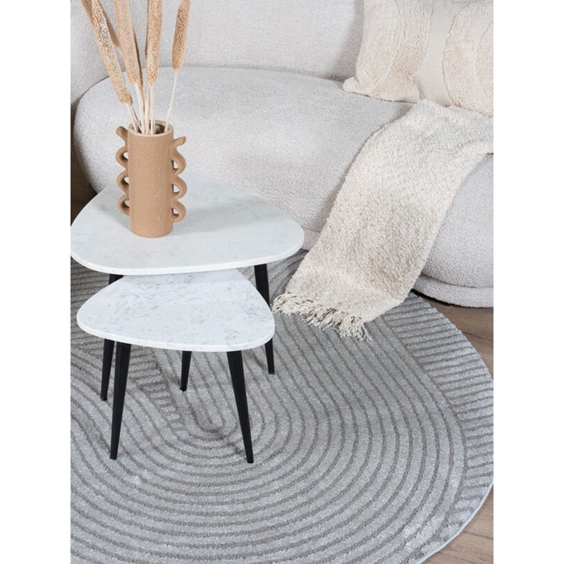 Vloerkleed Ella Grey Rond ø160 cm