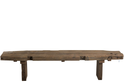 Bank Ruw Gerecycled Hout Bruin