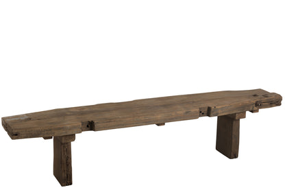 Bank Ruw Gerecycled Hout Bruin