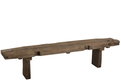 Bank Ruw Gerecycled Hout Bruin