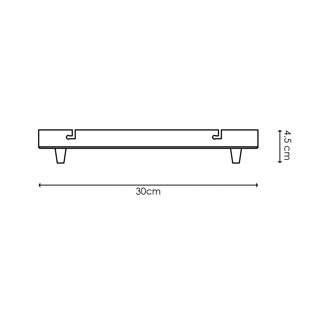 Plafondrozet balk metaal wit 2 lichts