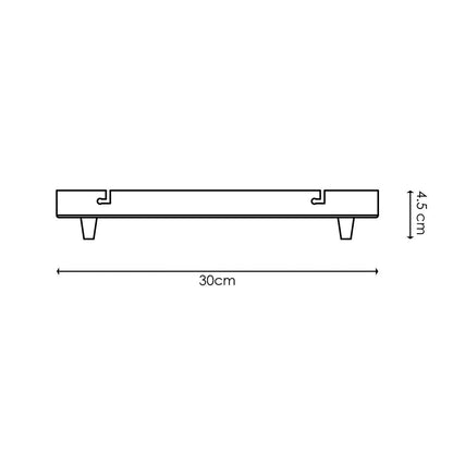 Plafondrozet balk metaal wit 2 lichts