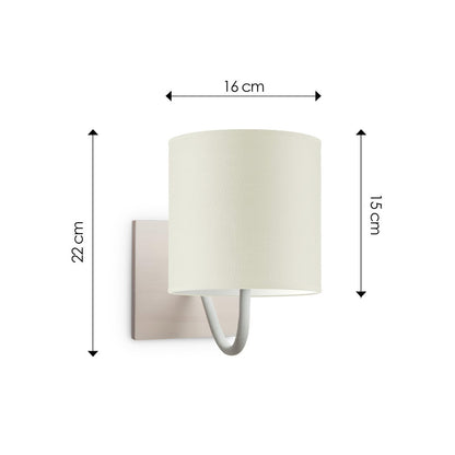 Wandlamp - Beach E27 Lampenkap warm wit 16cm