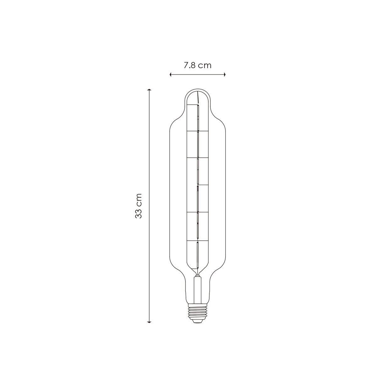 dimbare LED Carbon D E27 G78 5W 140Lm 1800K Rook