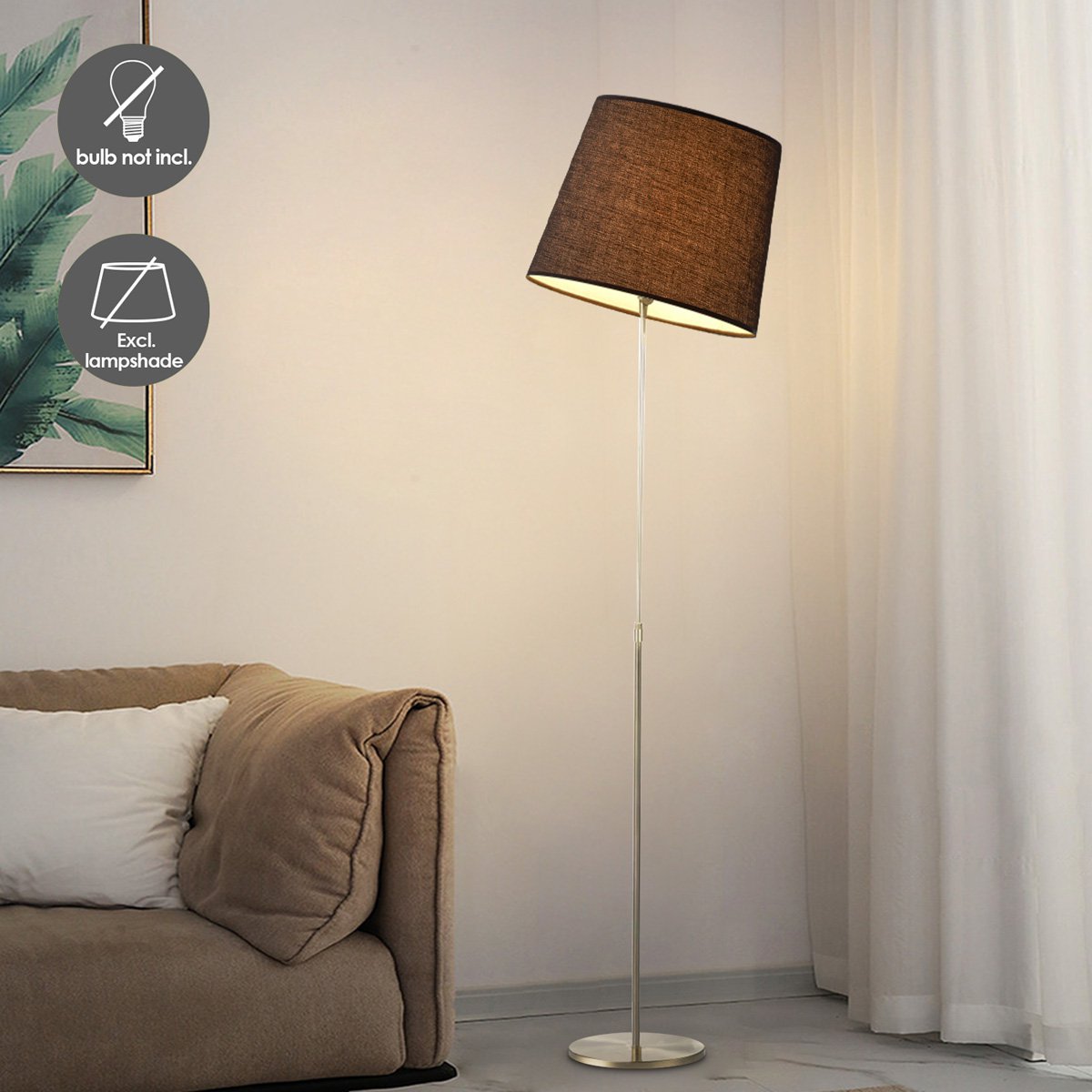 Moderne Vloerlamp - Crooked - Staande Lamp - Zwart