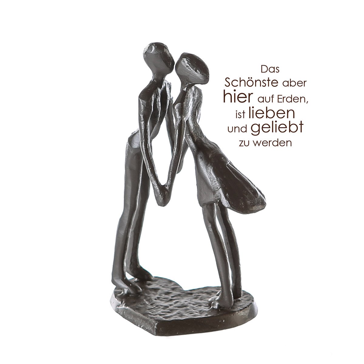 Design sculptuur &quot;Heartbeat&quot; gepolijst H.15cm