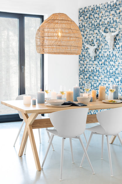 Schedel Hert Hangend Polyresin Wit Groot