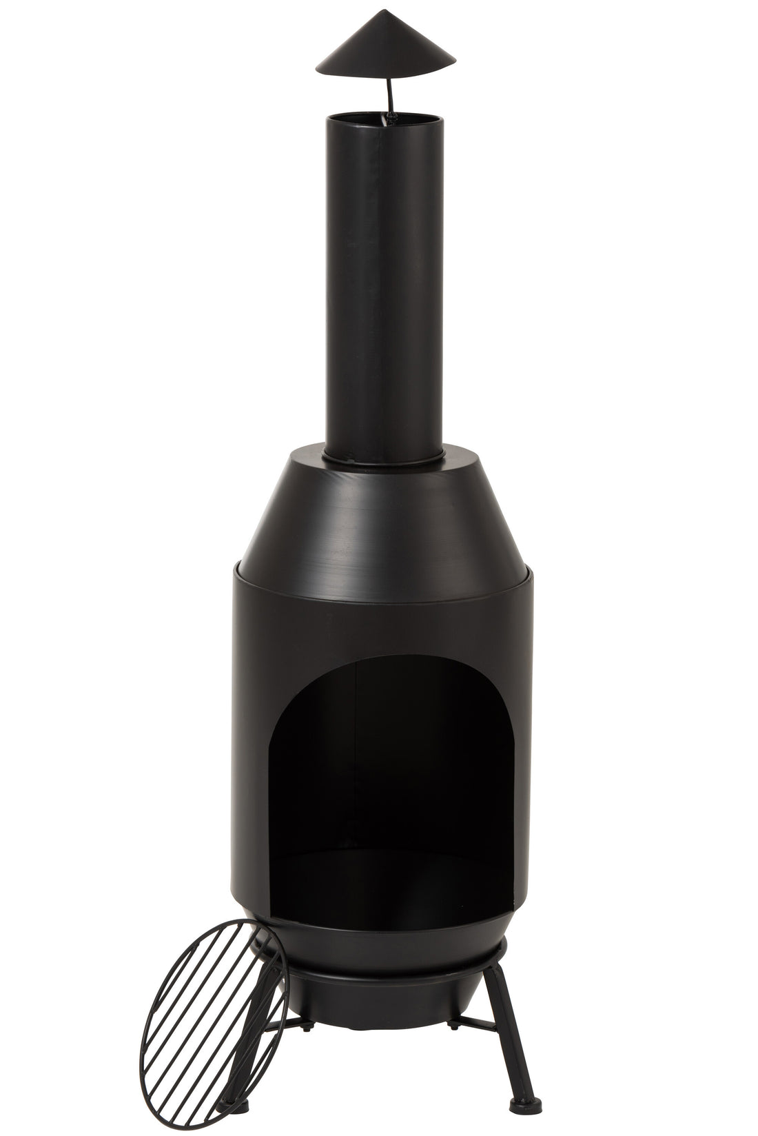 Houtgestookte oven metaal zwart