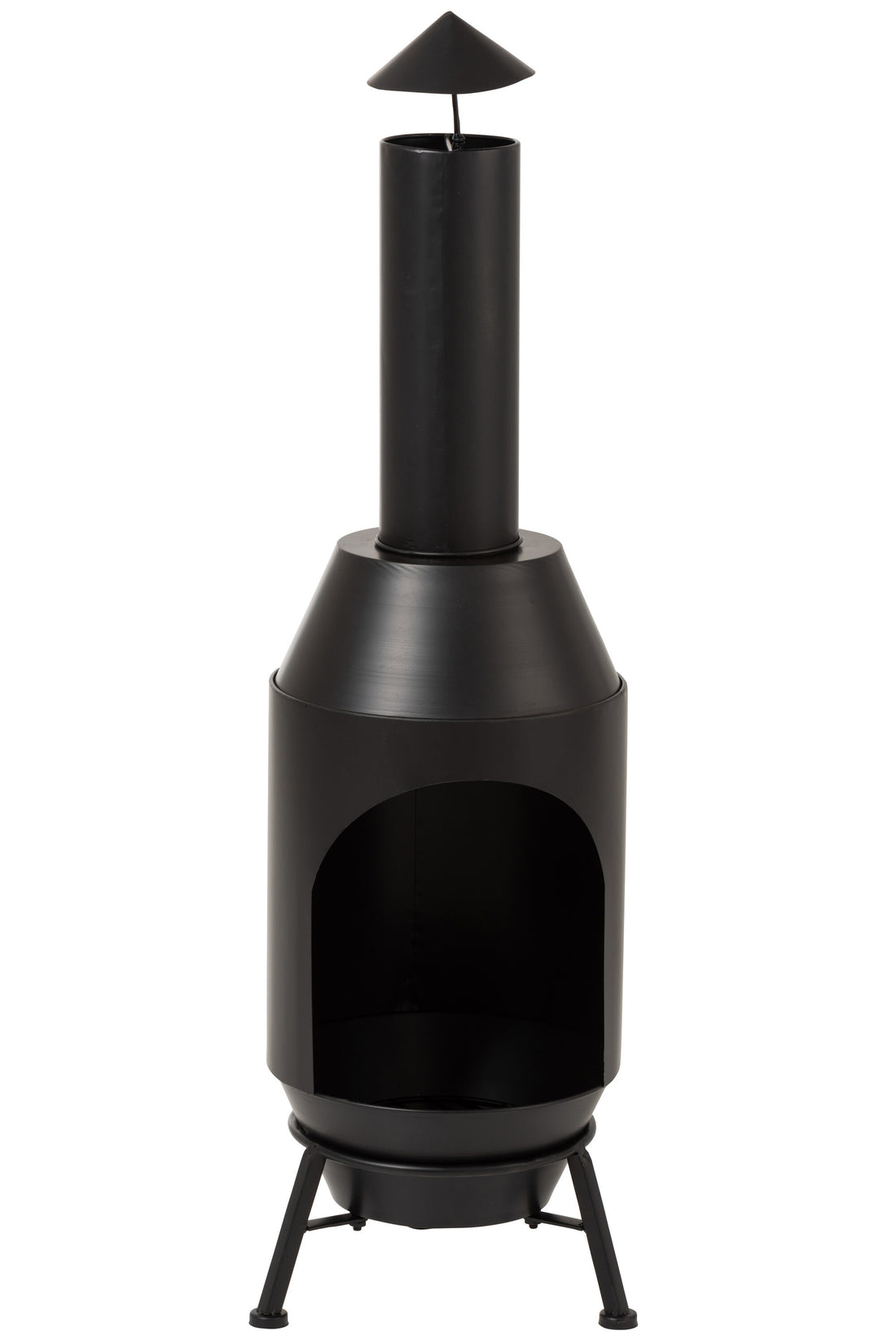 Houtgestookte oven metaal zwart