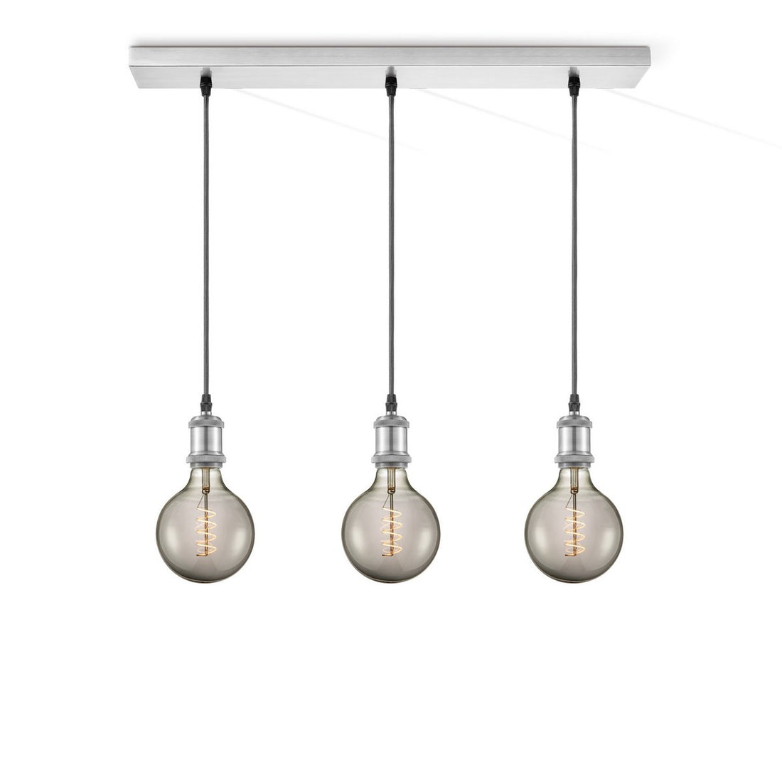 hanglamp chroom vintage Spiraal 3L G125 dimbaar rook