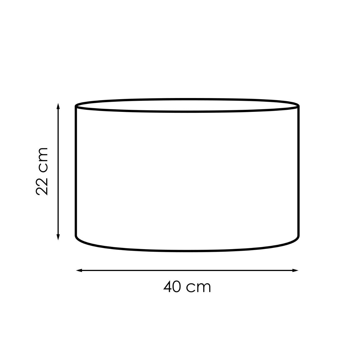 Lampenkap Canvas antraciet - B:40xD:40xH:22cm