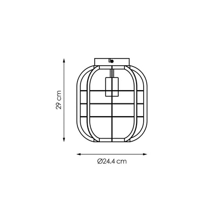 Moderne LED Plafondlamp Nero M - zwart